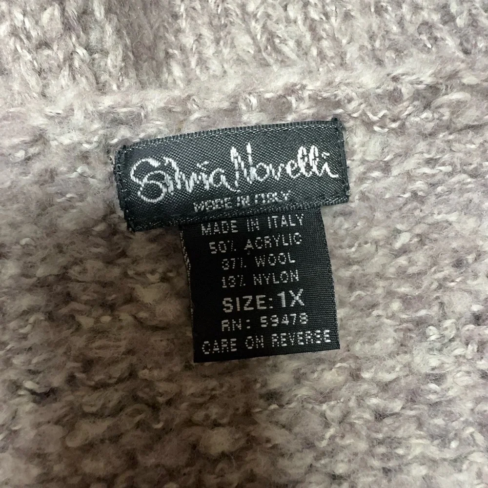 Women's Soft Taupe V-Neck Sweater made in‎ Italy